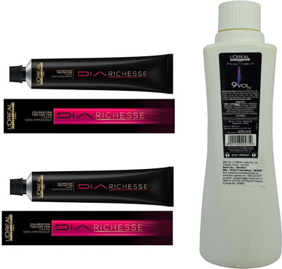 L'Oreal DIA Ammonia Free hair color 7 Blonde (2 tube) 60mL+ DIA Activateur Developer 495mL(Set of 3)
L'Oreal DIA Ammonia Free hair color 7 Blonde (2 tube) 60mL+ DIA Activateur Developer 495mL(Set of 3)