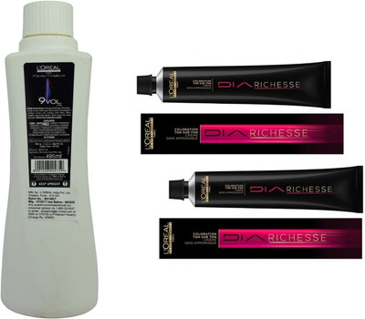 L'Oreal DIA Ammonia Free hair color 6.13velvet Brown (2 tube) 60mL+ DIA Activateur Developer 495mL(Set of 3)
L'Oreal DIA Ammonia Free hair color 6.13velvet Brown (2 tube) 60mL+ DIA Activateur Developer 495mL(Set of 3)