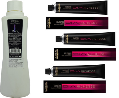 L'Oreal DIA Ammonia Free hair color 4.20 Inidesent Burgundy(3 tube) 60mL+ DIA Activateur Developer 495mL(Set of 4)
L'Oreal DIA Ammonia Free hair color 4.20 Inidesent Burgundy(3 tube) 60mL+ DIA Activateur Developer 495mL(Set of 4)
