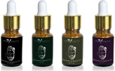 Maverick Cool Refreshing beard oil pack of 4 with freshness of Lavender, Eucalyptus, Rosemary & Tea Tree essential oils & pure Jojoba Hair Oil(10 ml)
Maverick Cool Refreshing beard oil pack of 4 with freshness of Lavender, Eucalyptus, Rosemary & Tea Tree essential oils & pure Jojoba Hair Oil(10 ml)