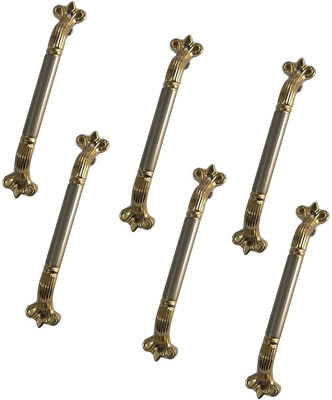 Shaks Traders 4 Inch Silver/ Gold Finish Stainless Steel Cabinet/Draw Pull(Silver Pack of 6)