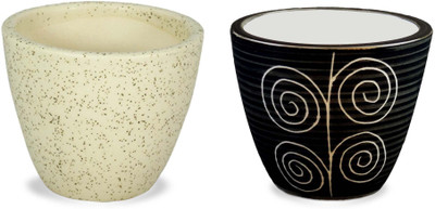 YELLOWTABLE Combo of Marble Matt and Rangoli Black Mini Ceramic Flower Pot Plant Container Set(Pack of 2, Ceramic)
YELLOWTABLE Combo of Marble Matt and Rangoli Black Mini Ceramic Flower Pot Plant Container Set(Pack of 2, Ceramic)