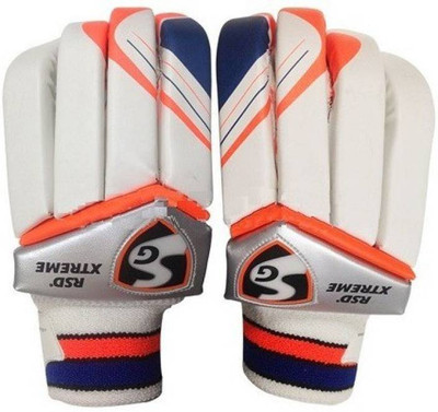 SG RSD Xtreme Batting Gloves (Boys, White, Orange, Blue), Blue;orange;white