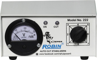 ROBIN TEPER 222 a 300 VA 140-280 Volt 1 CRT TV/Music System + DVD/DTH Autocut Voltage Stabilizer Autocut Stabilizer(White)
ROBIN TEPER 222 a 300 VA 140-280 Volt 1 CRT TV/Music System + DVD/DTH Autocut Voltage Stabilizer Autocut Stabilizer(White)