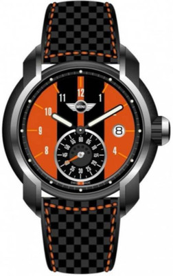 MINI 46e Black Checks Strap with Black & Orange Dial Analog Casual Wrist Watch - For Men
MINI 46e Black Checks Strap with Black & Orange Dial Analog Casual Wrist Watch - For Men