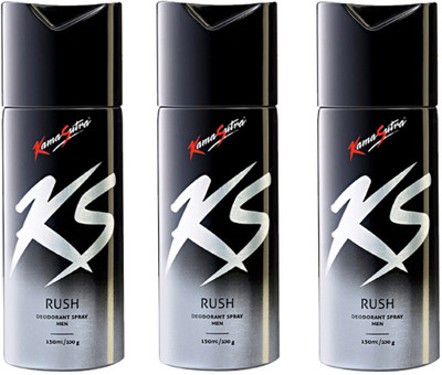 KamaSutra Rush Deodornt Spray 150ML Each (Pack of 3) Deodorant Spray - For Men(450 ml, Pack of 3)
KamaSutra Rush Deodornt Spray 150ML Each (Pack of 3) Deodorant Spray - For Men(450 ml, Pack of 3)