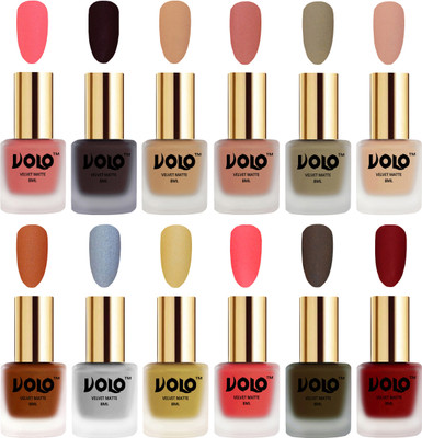 Volo Velvet Dull Matte Bold Colors Nail Polish Combo in Wholesale Rate Dark Peach, Dark Wine, Skin Nude, Light Peach, Sand Nude, Nude, Metallic Coral, Metallic Silver, Metallic Golden, Neon Orange, Olive Brown, Tomato Red(Pack of 12)
Volo Velvet Dull Matte Bold Colors Nail Polish Combo in Wholesale Rate Dark Peach, Dark Wine, Skin Nude, Light Peach, Sand Nude, Nude, Metallic Coral, Metallic Silver, Metallic Golden, Neon Orange, Olive Brown, Tomato Red(Pack of 12)