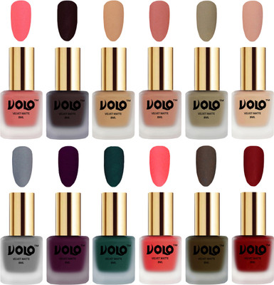 Volo Velvet Dull Matte Bold Colors Nail Polish Combo in Wholesale Rate Dark Peach, Dark Wine, Skin Nude, Light Peach, Sand Nude, Nude, Grey, Light Wine, Dark Green, Neon Orange, Olive Brown, Tomato Red(Pack of 12)
Volo Velvet Dull Matte Bold Colors Nail Polish Combo in Wholesale Rate Dark Peach, Dark Wine, Skin Nude, Light Peach, Sand Nude, Nude, Grey, Light Wine, Dark Green, Neon Orange, Olive Brown, Tomato Red(Pack of 12)