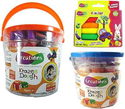 Muccasacra Creations Shape Your Creativity Krazee Dough (Pack of 3) 15 Colours With Moulds
Muccasacra Creations Shape Your Creativity Krazee Dough (Pack of 3) 15 Colours With Moulds
