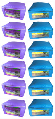 Afrose High Quality Multipurpose Plain 6 pcs Purple and 6 PC Blue Saree Cover Capacity 10-15 Units Saree/Blouse Each(Purple, Blue)
Afrose High Quality Multipurpose Plain 6 pcs Purple and 6 PC Blue Saree Cover Capacity 10-15 Units Saree/Blouse Each(Purple, Blue)