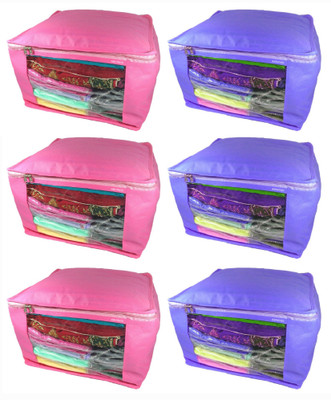 Afrose High Quality Multipurpose Plain 3 pcs Pink and 3 PC Blue Saree Cover Capacity 10-15 Units Saree/Blouse Each(Pink, Purple)
Afrose High Quality Multipurpose Plain 3 pcs Pink and 3 PC Blue Saree Cover Capacity 10-15 Units Saree/Blouse Each(Pink, Purple)