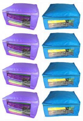 Afrose High Quality Multipurpose Plain 4 pcs Purple and 4 PC Blue Saree Cover Capacity 10-15 Units Saree/Blouse Each(Purple, Blue)
Afrose High Quality Multipurpose Plain 4 pcs Purple and 4 PC Blue Saree Cover Capacity 10-15 Units Saree/Blouse Each(Purple, Blue)