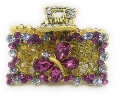 Khubsurat Metal Hair Clutcher / Hair Claw Clip stud with Rani Colour Stone and Kundan, Gold Tone Hair Jewelry Hair Claw(Gold, Pink)
Khubsurat Metal Hair Clutcher / Hair Claw Clip stud with Rani Colour Stone and Kundan, Gold Tone Hair Jewelry Hair Claw(Gold, Pink)