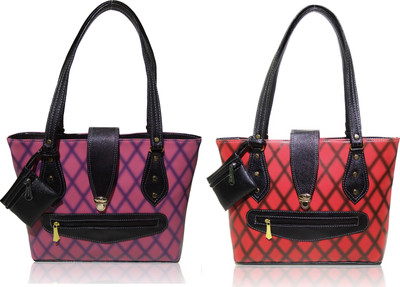 AZED Collections Shoulder Bag(Purple, Red)