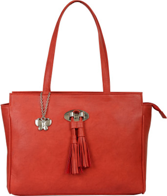Butterflies Tote(Red)