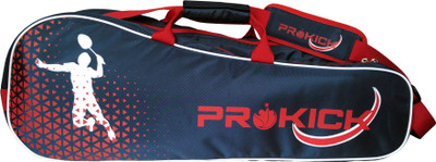 Prokick Badminton Kitbag with Double Zipper Compartments - Navy/Red Kitbag(Blue, Kit Bag)
Prokick Badminton Kitbag with Double Zipper Compartments - Navy/Red Kitbag(Blue, Kit Bag)
