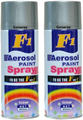 Generox F1 Multipurpose Touchup Aerosol Spray Paint Grey Set of 2 Grey Spray Paint 450 ml(Pack of 2)
Generox F1 Multipurpose Touchup Aerosol Spray Paint Grey Set of 2 Grey Spray Paint 450 ml(Pack of 2)