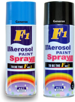 Generox F1 Multipurpose Touchup Aerosol Spray Paint Gloss Black + Sky Blue Set of 2 Multicolor Spray Paint 450 ml(Pack of 2)
Generox F1 Multipurpose Touchup Aerosol Spray Paint Gloss Black + Sky Blue Set of 2 Multicolor Spray Paint 450 ml(Pack of 2)