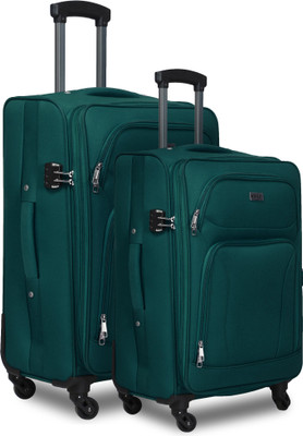Novex pack of 2 Expandable Check-in Luggage - inch(Green