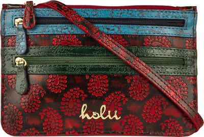 Holii Women Red Genuine Leather Wallet(1 Card Slot)