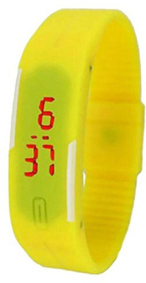 Swan LED Digital Yellow Strap Watch For Boys & Girls Watch - For Boys & Girls