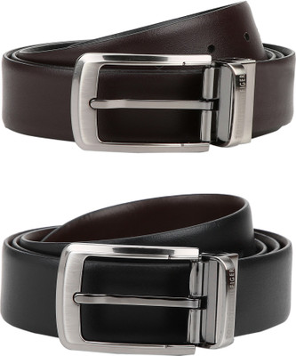 Tommy Hilfiger Men Formal Black, Brown Genuine Leather Reversible Belt