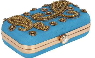 HimalayaHandicraft Casual Blue Clutch