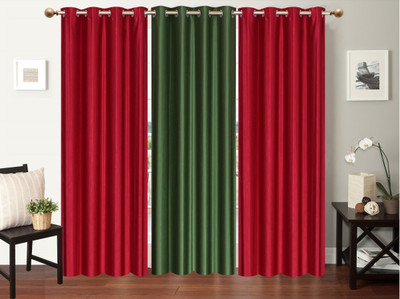 Furnishing Zone 213 cm (7 ft) Polyester Door Curtain (Pack Of 3)(Plain, Maroon, Green), Green;maroon
Furnishing Zone 213 cm (7 ft) Polyester Door Curtain (Pack Of 3)(Plain, Maroon, Green), Green;maroon