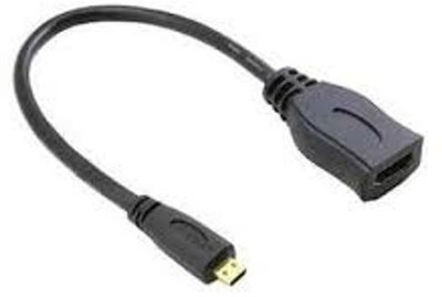 Microware HDMI Female to Micro HDMI Male Adapter Cable HDMI Cable(Black)