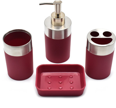 SHOPNJAZZ Acrylic Bathroom Accessories Set of 4 Pc - Red Plastic Bathroom Set(Pack of 4)
SHOPNJAZZ Acrylic Bathroom Accessories Set of 4 Pc - Red Plastic Bathroom Set(Pack of 4)
