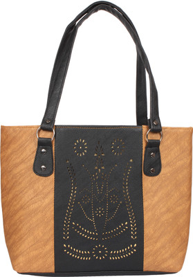 Rajni Fashion Shoulder Bag(Black, Tan)