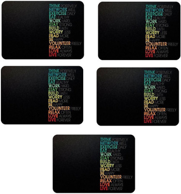 iKraft Pack of 05 Mouse Pad Black Think Anti-Skid Mouse Mate for Laptops and Computer Printed Mousepad(Black)
iKraft Pack of 05 Mouse Pad Black Think Anti-Skid Mouse Mate for Laptops and Computer Printed Mousepad(Black)