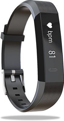Boltt Beat Heart Rate(HR) Activity Tracker with 24*7 Audio & Text Health Feedback(Black Strap, Size : Regular)
