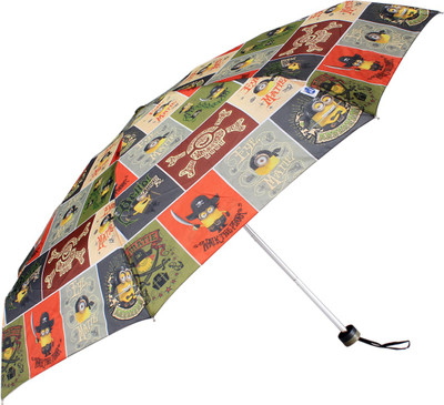 Johns John's 5 Fold Atoms series minion printed umbrella Umbrella(Multicolor)