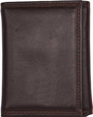 Zeebros Men Brown Genuine Leather Wallet(7 Card Slots)