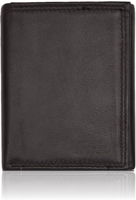 Zeebros Men Black Genuine Leather Wallet(10 Card Slots)