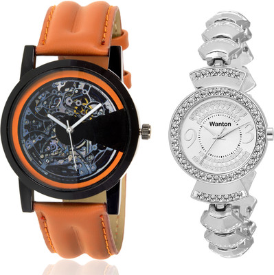 Wanton SP-4 K-13 Silver fancy diamond watch with Brown open machanical stylish watch for couple men and women Watch - For Boys & Girls
Wanton SP-4 K-13 Silver fancy diamond watch with Brown open machanical stylish watch for couple men and women Watch - For Boys & Girls