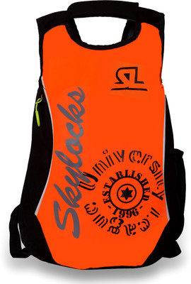 Skylock Glamour & Posh 20 L Backpack(Orange, Black)