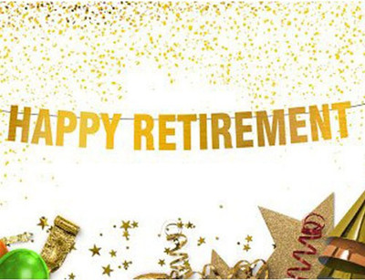 Boston creative company Happy Retirement Banner - Gold banner - Retirement decorations - Party decorations - Retirement party - Retirement - Celebrations - Funny banner - party supplies - Celebrate Retirement Banner(8.7 ft, Pack of 1)
Boston creative company Happy Retirement Banner - Gold banner - Retirement decorations - Party decorations - Retirement party - Retirement - Celebrations - Funny banner - party supplies - Celebrate Retirement Banner(8.7 ft, Pack of 1)