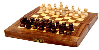 Worthy Fancy Shoppee Wooden Collectible Folding Chess Medium Size(30x30x2cm) Board Game