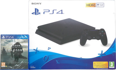 Sony Plat Station (PS4) Super Slim 1 TB GB with Shadow Of the Colossus(Black)