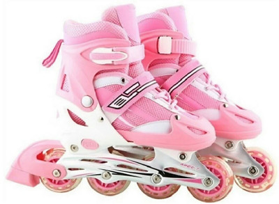 DHAWANI Inline Adjustable Skate In-line Skates - Size 6-8 UK In-line Skates - Size 6-8 UK(Pink)