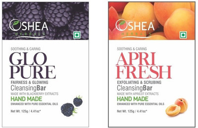 Oshea Herbals Glopure & Aprifresh Cleansing Bar - 125 gm +125 gm(250 g, Pack of 2) 
Oshea Herbals Glopure & Aprifresh Cleansing Bar - 125 gm +125 gm(250 g, Pack of 2)
