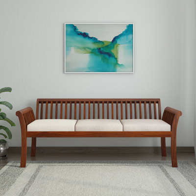 Home Edge Pettey Sheesham 3 Seater Sofa(Finish Color - Teak)