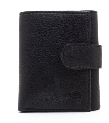 NIetz Men Black Genuine Leather Wallet(5 Card Slots)