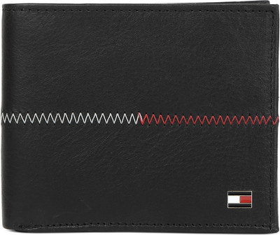 Tommy Hilfiger Men Casual Black Genuine Leather Wallet(4 Card Slots)