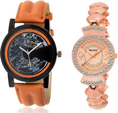 Wanton SP-4 K-13 Rose Gold fancy diamond watch with Brown open machanical stylish watch for couple men and women Watch - For Boys & Girls
Wanton SP-4 K-13 Rose Gold fancy diamond watch with Brown open machanical stylish watch for couple men and women Watch - For Boys & Girls