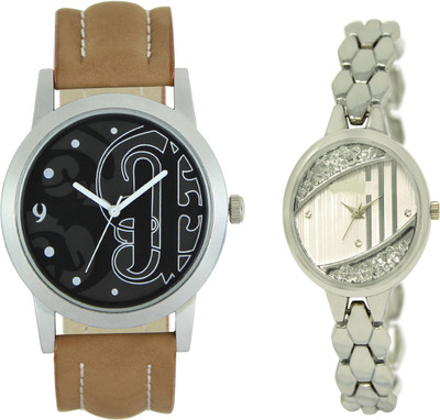 Shocknshop LR14_223 Designer Analog Chain Strap Couple Watch - For Men & Women