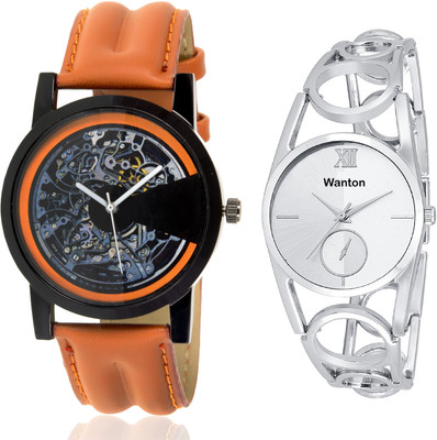 Wanton SP-4 K-12 Silver ring strap chronograph pattern watch with Brown open machanical stylish watch for couple men and women Watch - For Boys & Girls
Wanton SP-4 K-12 Silver ring strap chronograph pattern watch with Brown open machanical stylish watch for couple men and women Watch - For Boys & Girls