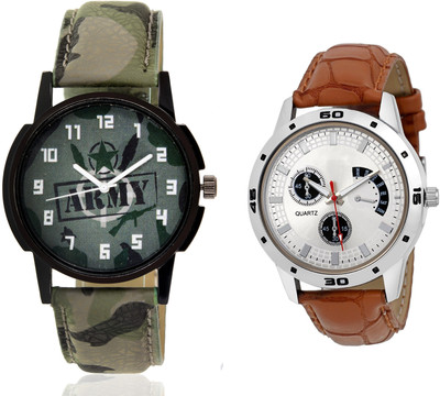 Wanton SP-Army Brown leather styap chronograph pattern watch with green army pattern military sport watch for couple men and women Watch - For Boys & Girls
Wanton SP-Army Brown leather styap chronograph pattern watch with green army pattern military sport watch for couple men and women Watch - For Boys & Girls